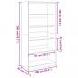 Preview: Kleiderschrank Sonoma-Eiche 100x50x200 cm Holzwerkstoff