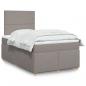 Preview: ARDEBO.de - Boxspringbett mit Matratze Taupe 120x190 cm Stoff