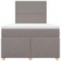 Preview: Boxspringbett mit Matratze Taupe 120x190 cm Stoff