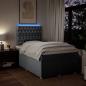 Preview: Boxspringbett mit Matratze Hellgrau 120x200 cm Stoff