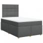 Preview: Boxspringbett mit Matratze Dunkelgrau 120x200 cm Stoff