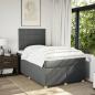 Preview: Boxspringbett mit Matratze Dunkelgrau 120x200 cm Stoff