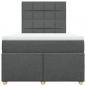 Preview: Boxspringbett mit Matratze Dunkelgrau 120x200 cm Stoff