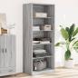 Preview: ARDEBO.de - Kleiderschrank Grau Sonoma 80x50x200 cm Holzwerkstoff