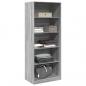 Preview: Kleiderschrank Grau Sonoma 80x50x200 cm Holzwerkstoff