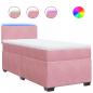 Preview: Boxspringbett mit Matratze Rosa 100x200 cm Samt