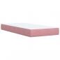 Preview: Boxspringbett mit Matratze Rosa 100x200 cm Samt