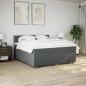 Preview: Boxspringbett mit Matratze Dunkelgrau 200x200 cm Stoff