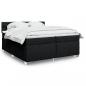 Preview: ARDEBO.de - Boxspringbett mit Matratze Schwarz 200x200 cm Stoff