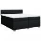 Preview: Boxspringbett mit Matratze Schwarz 200x200 cm Stoff