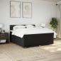 Preview: Boxspringbett mit Matratze Schwarz 200x200 cm Stoff