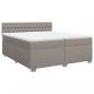 Preview: Boxspringbett mit Matratze Taupe 200x200 cm Stoff