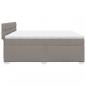 Preview: Boxspringbett mit Matratze Taupe 200x200 cm Stoff