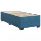 Preview: Boxspringbett mit Matratze Blau 100x200 cm Samt