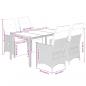 Preview: 5-tlg. Garten-Bistro-Set mit Kissen Beige Poly Rattan