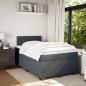 Preview: Boxspringbett mit Matratze Dunkelgrau 120x190 cm Samt