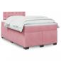 Preview: ARDEBO.de - Boxspringbett mit Matratze Rosa 120x200 cm Samt