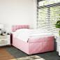 Preview: Boxspringbett mit Matratze Rosa 120x200 cm Samt