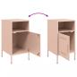 Preview: Nachttische 2 Stk. Rosa 36x39x68 cm Stahl