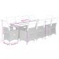 Preview: 11-tlg. Garten-Bistro-Set mit Kissen Braun Poly Rattan