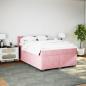 Preview: Boxspringbett mit Matratze Rosa 140x190 cm Samt