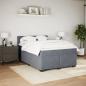 Preview: Boxspringbett mit Matratze Dunkelgrau 160x200 cm Samt