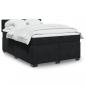 Preview: ARDEBO.de - Boxspringbett mit Matratze Schwarz 160x200 cm Samt