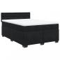 Preview: Boxspringbett mit Matratze Schwarz 160x200 cm Samt