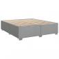 Preview: Boxspringbett mit Matratze Hellgrau 200x200 cm Stoff