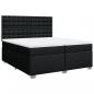 Preview: Boxspringbett mit Matratze Schwarz 200x200 cm Stoff