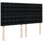 Preview: Boxspringbett mit Matratze Schwarz 200x200 cm Stoff