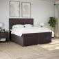 Preview: Boxspringbett mit Matratze Dunkelbraun 200x200 cm Stoff