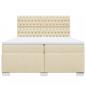 Preview: Boxspringbett mit Matratze Creme 200x200 cm Stoff