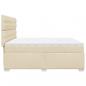 Preview: Boxspringbett mit Matratze Creme 200x200 cm Stoff