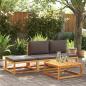 Preview: Gartenhocker mit Kissen 65x65x29 cm Massivholz Akazie