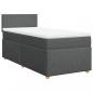 Preview: Boxspringbett mit Matratze Dunkelgrau 90x200 cm Stoff