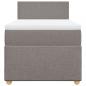 Preview: Boxspringbett mit Matratze Taupe 90x200 cm Stoff