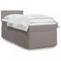 Preview: ARDEBO.de - Boxspringbett mit Matratze Taupe 100x200 cm Stoff