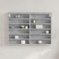 Preview: ARDEBO.de - Vitrinenschrank Betongrau 80x8,5x58 cm Holzwerkstoff