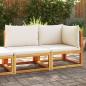 Preview: ARDEBO.de - Gartensofa mit Kissen 2-Sitzer Massivholz Akazie