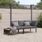 Preview: ARDEBO.de - 2-tlg. Garten-Sofagarnitur mit Kissen Schwarz Aluminium