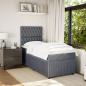 Preview: Boxspringbett mit Matratze Dunkelgrau 80x200 cm Samt