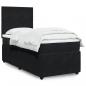 Preview: ARDEBO.de - Boxspringbett mit Matratze Schwarz 90x190 cm Samt