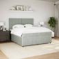 Preview: Boxspringbett mit Matratze Hellgrau 200x200 cm Samt