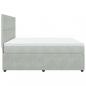 Preview: Boxspringbett mit Matratze Hellgrau 200x200 cm Samt