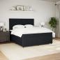 Preview: Boxspringbett mit Matratze Schwarz 200x200 cm Samt