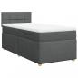 Preview: Boxspringbett mit Matratze Dunkelgrau 80x200 cm Stoff