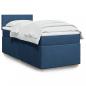 Preview: ARDEBO.de - Boxspringbett mit Matratze Blau 90x190 cm Stoff