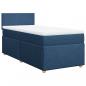 Preview: Boxspringbett mit Matratze Blau 90x190 cm Stoff