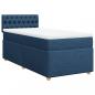 Preview: Boxspringbett mit Matratze Blau 90x190 cm Stoff